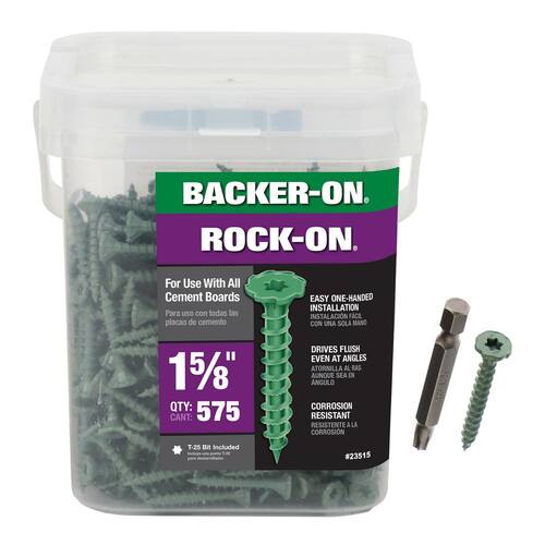 #9 x 1-5/8 in. star drive serrated head cement board screws, 575-pack, from Supply Ontime in Los Angeles