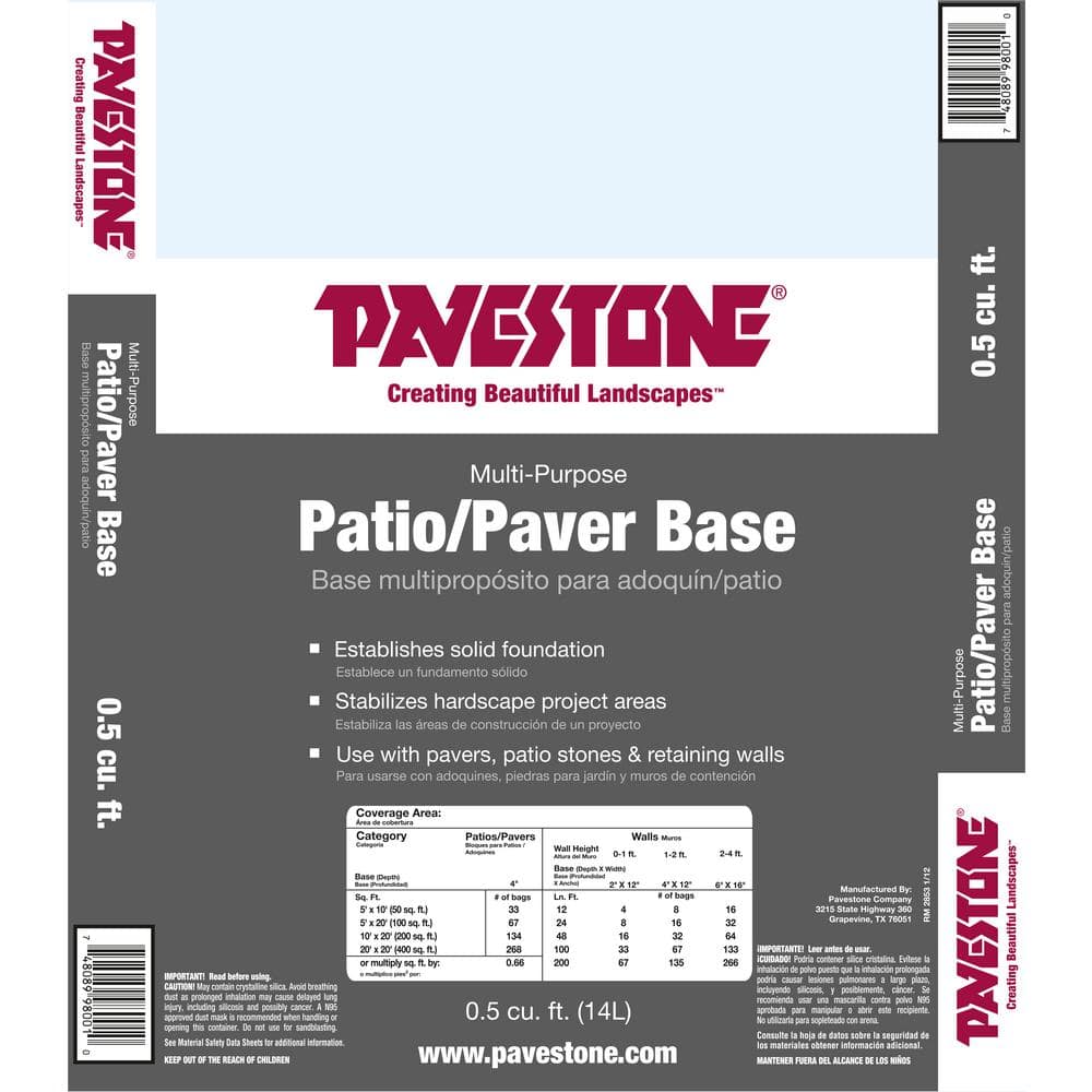 Paver base compacted under a paver patio installation