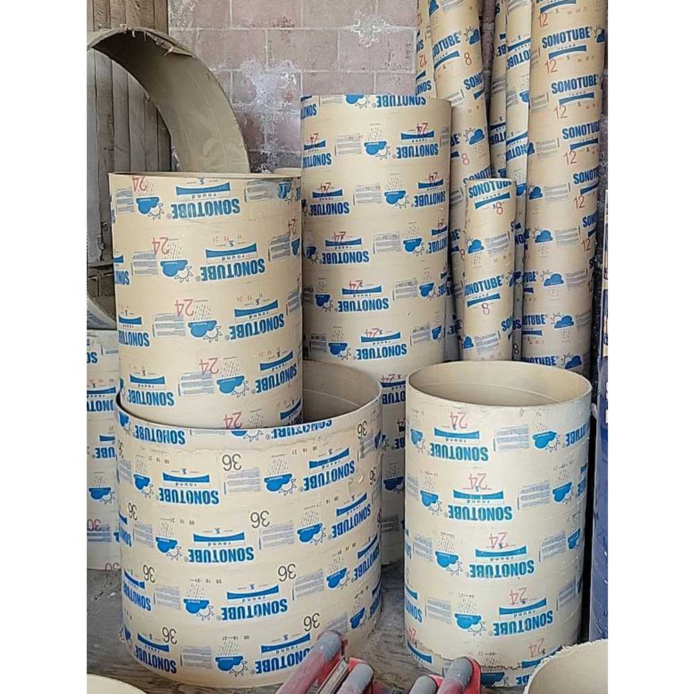 sonotubes diameters 