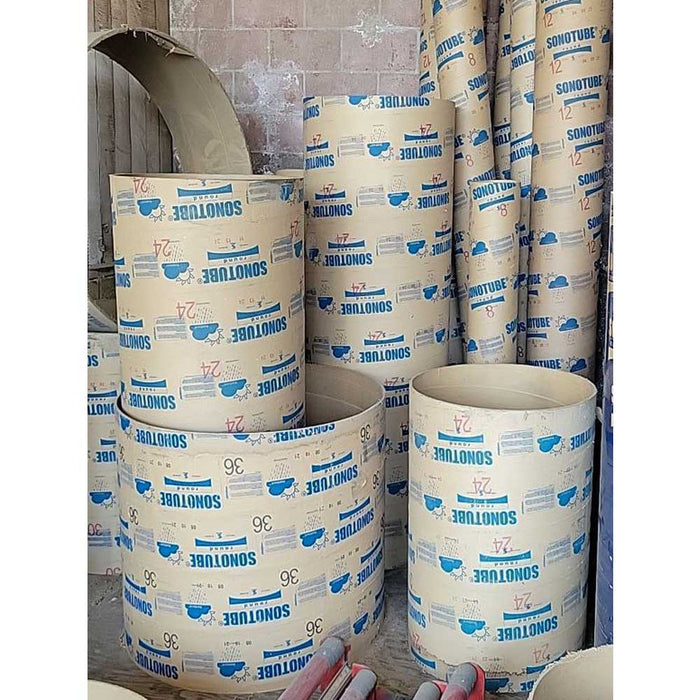 sonotubes diameters 