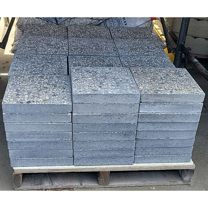 French Aggregate Stepping Stone 12 in. x 12 in. x 2 in. French Grey Concrete Aggregate Paver