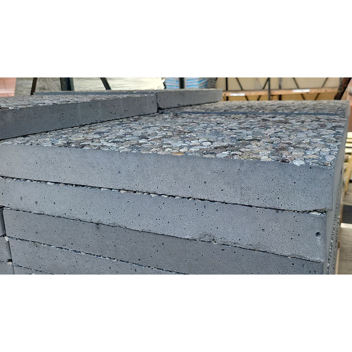 Paver Step Stone 18 in. x 18 in. x 2 in. Square Aggregate French Grey Concrete