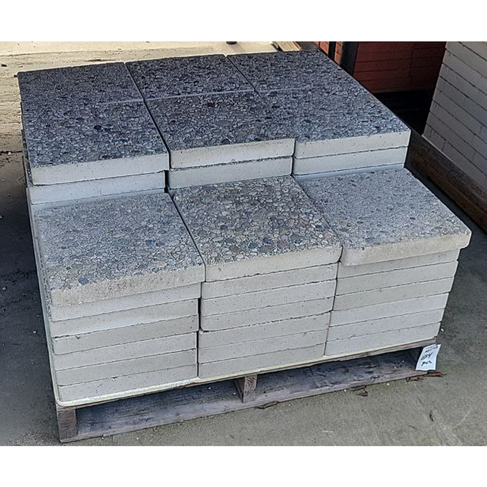 Paver Step Stone 12 in. x 12 in. x 2 in. Square Aggregate Granada White Concrete Pallet