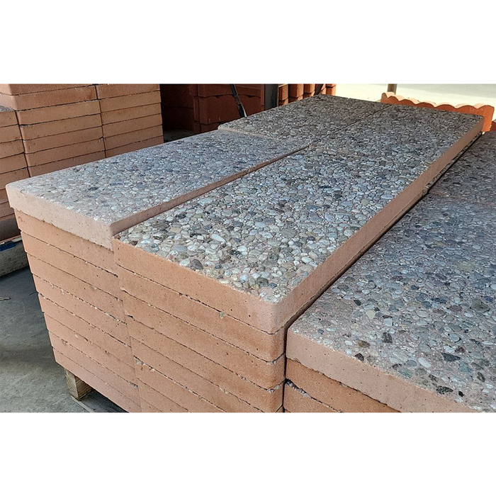 Paver Step Stone 12 in. x 24 in. x 2 in. Rectangle Aggregate Santa Fe Buff Concrete