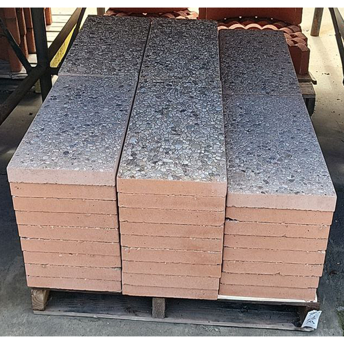 Paver Step Stone 12 in. x 24 in. x 2 in. Rectangle Aggregate Santa Fe Buff Concrete