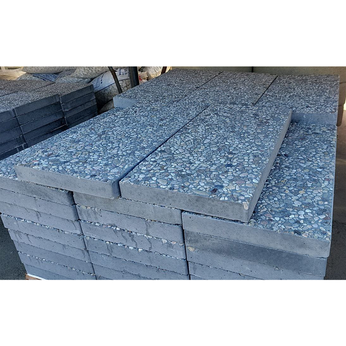 Paver Step Stone 12 in. x 24 in. x 2 in. Rectangle Aggregate French Grey Concrete 2