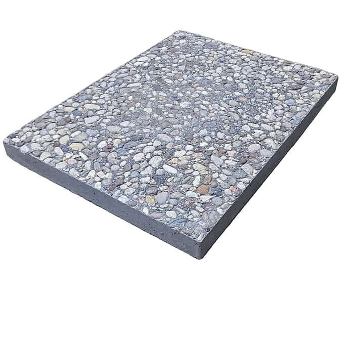 French Aggregate Stepping Stone 18 in. x 24 in. x 2 in. French Grey Concrete Aggregate Paver