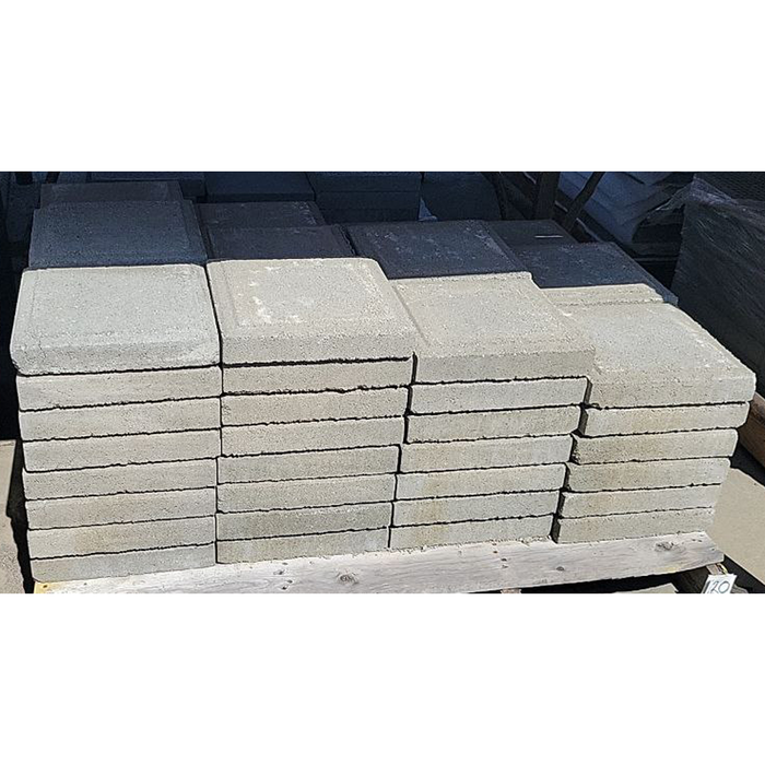 Paver Step Stone 12 in. x 12 in. x 2 in. Square Natural Concrete Pallet