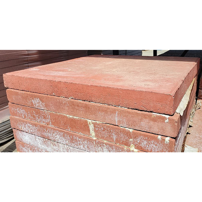 Paver Step Stone 24 in . x 24 in. x 2 in. Square Red Concrete