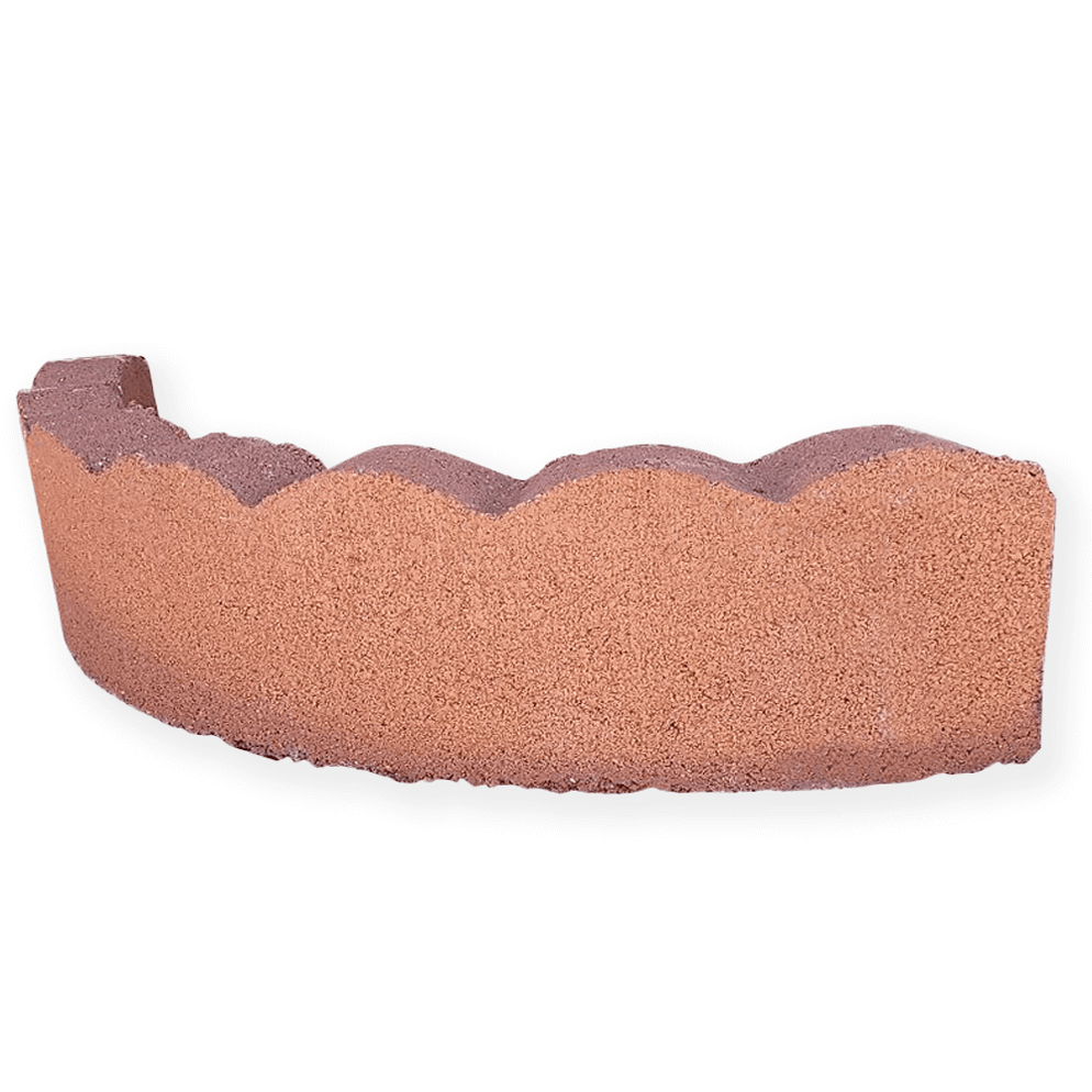 Paver Edger 24 in. x 5-1/4 in. Tree Ring Red Concrete (3-Pack)