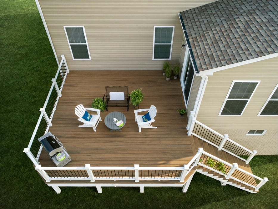 Composite Decking 1 in. x 6 in. x 12 ft. Toasted Sand Grooved Edge Enhance Naturals Board 4