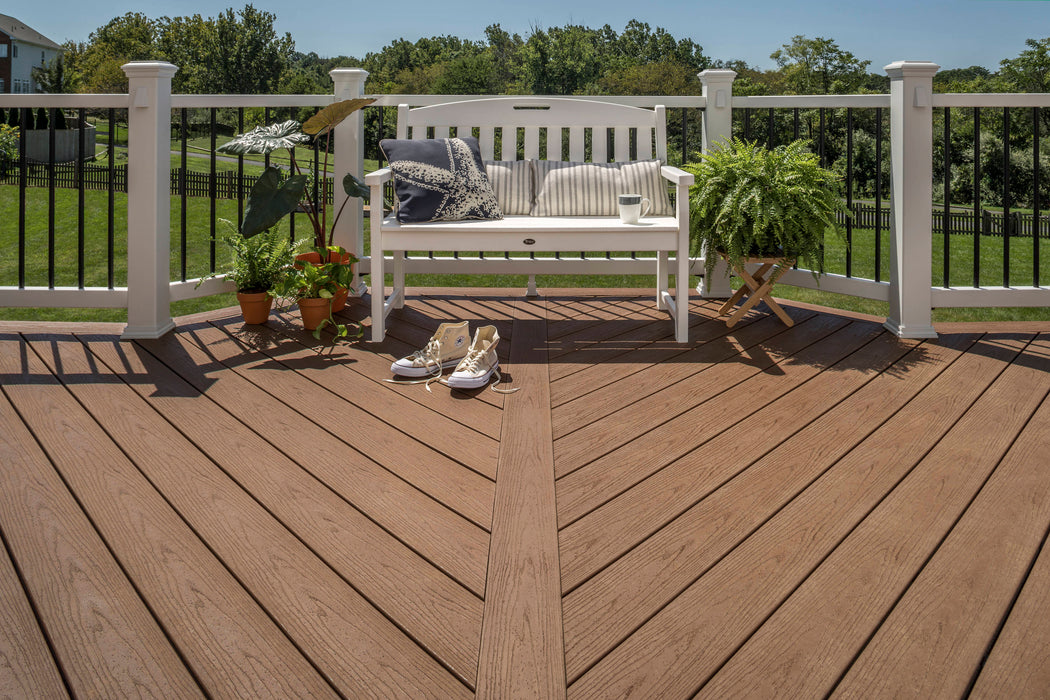 Composite Decking 1 in. x 6 in. x 8 ft. Saddle Square Edge Enhance Basics Board 6