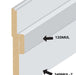 MDF Casing 9/16 in. x 2-1/4 in. x 17 ft. Primed 120M profile showcasing 120M and 349MUL-7 details.