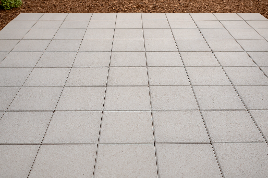 12-Inch Natural Concrete Paver – Compact Design for Patios & Borders