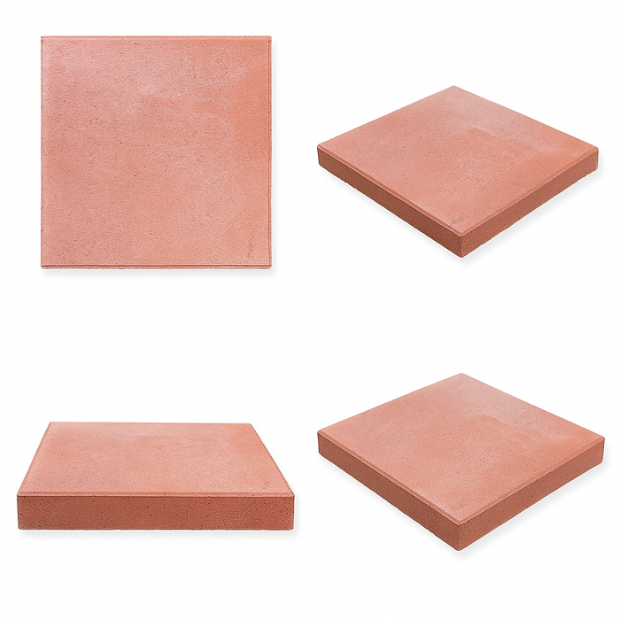 12-Inch Red Concrete Paver – Classic Design for Patios & Landscaping