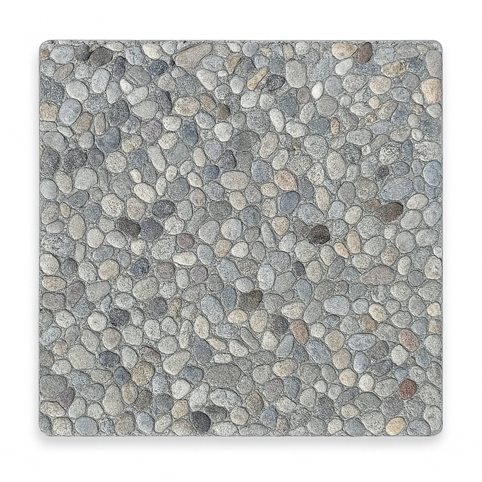 French Grey Concrete Stepping Stone – Square Aggregate Finish for Modern Outdoor Spaces