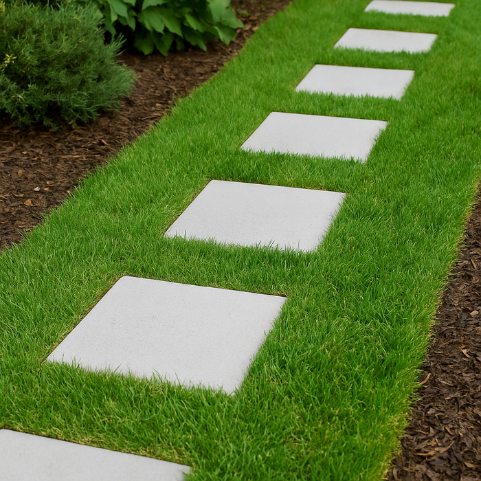 12x12 White Concrete Veranostone Paver – Slip-Resistant Garden Stone