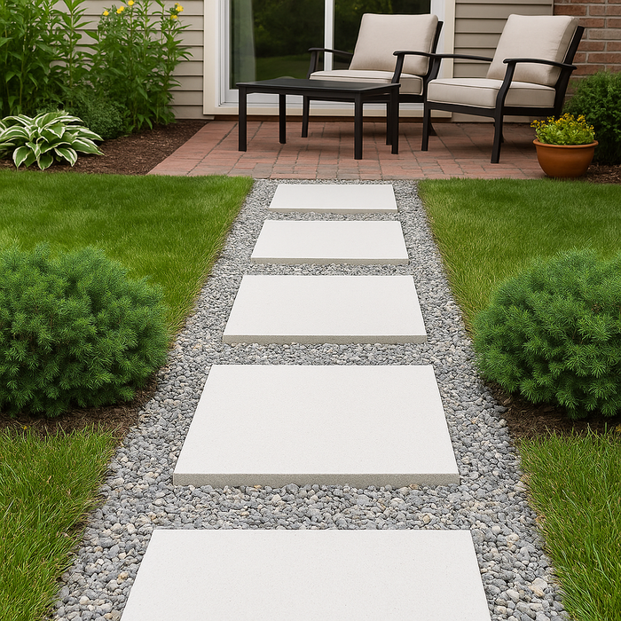 12x24 White Concrete Veranostone Paver – Slip-Resistant Garden Stone