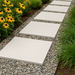 16x16 White Concrete Veranostone Paver – Slip-Resistant Garden Stone