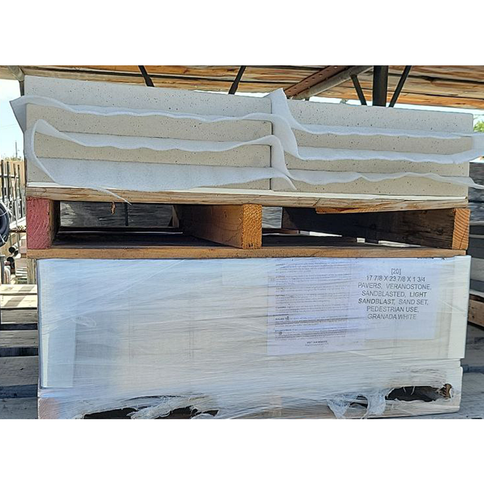 Stepping Stone 18 in. x 36 in. x 2 in. Granada White Concrete Veranostone Paver