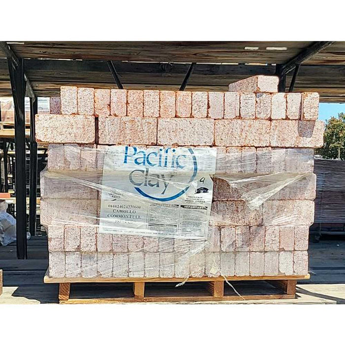 Clay Brick 3-3/4 in. x 2-1/4 in. x 8 in. Cabrillo Common Pallet
