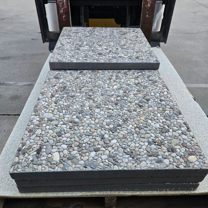Large 24 inch French Grey concrete stepping stone for patios, walkways, and landscaping
