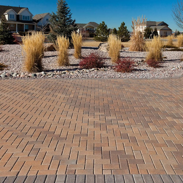 Concrete Paver 7.87 in. x  3.94 in. x 2.36 in. Tone Brown Pavestone 3