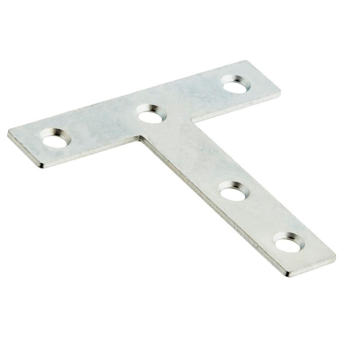 Mending Plate 3 in. x 3 in. T-Plate T-Plate Zinc Plated (2-Pack) 3