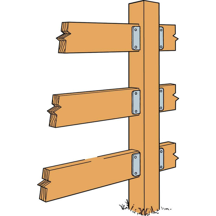 Wood Connector 2 in. x 6 in. Strong-Tie Fence Rail Bracke Galvanized FB 3