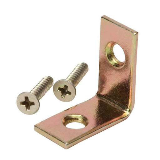 Corner Brace 1 in. Satin Brass (4-Pack) 1