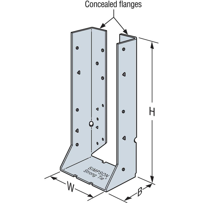 Joist Hanger 4x10 Strong-Tie Face-Mount Galvanized HUC 8