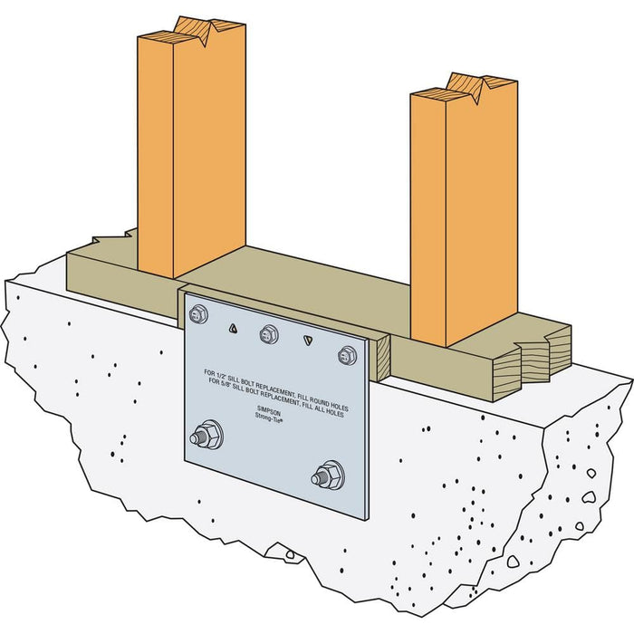 Nail Plate 7 in x 9 in. Strong-Tie Retrofit Foundation Galvanized 3