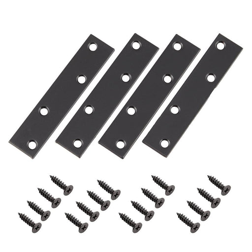 Mending Plate 4 in. Black Black ZMAX Galvanized (4-Pack) 1