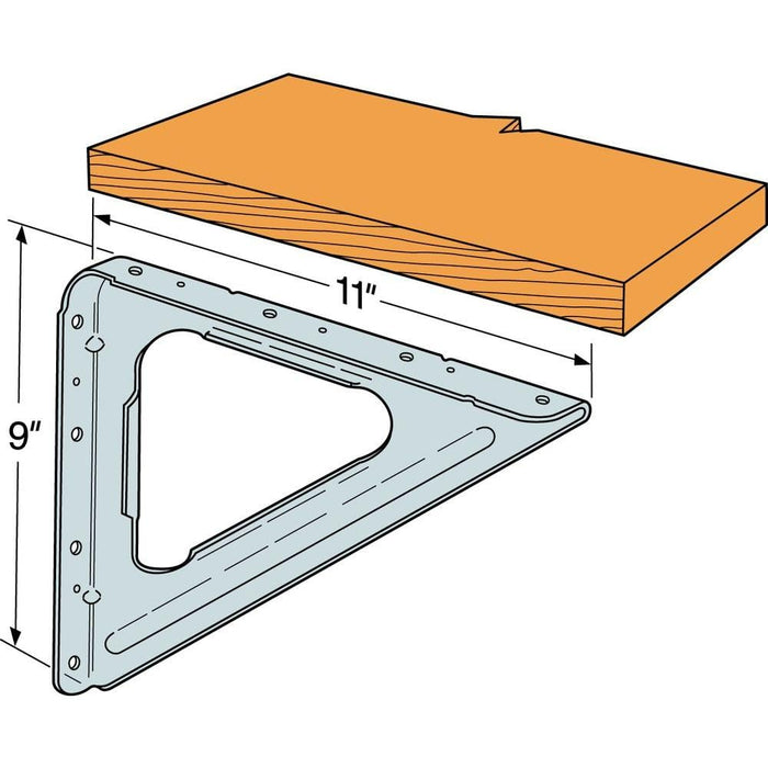 Wood Connector 9 in. x 11 in. Strong-Tie Shelf Bracket Galvanized 2
