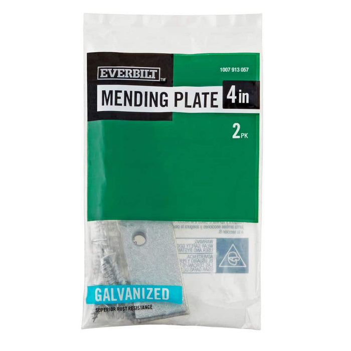 Mending Plate 4 in. Galvanized (2-Pack) 2