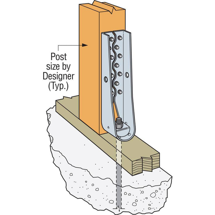 Wood Connector 16-5/8 in. Strong-Tie Predeflected Holdown Galvanized HDU 3