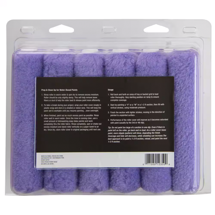 Polyester Knit Mini Paint Roller 6 in. x 1/2 in. High-Capacity (12-Pack)
