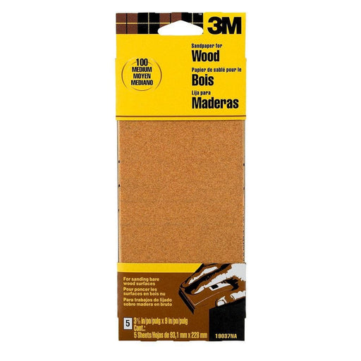 Sandpaper Sheets 180-Grit 9 in. x 3-2/3 in. (6-Pack) 1