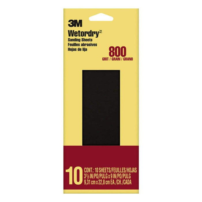 Sandpaper Sheets 800-Grit 9 in. x 3-2/3 in. (10-Pack) 1