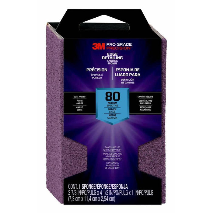 Sanding Sponge 80-Grit 4-1/2 in. x 2-7/8 in. x 1 in. Dual Angle 3