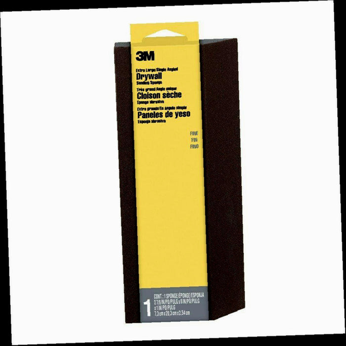 Drywall Sanding Sponge, Fine Extra Large Angled, 2 7/8 in. x 8 in. x 1 in.