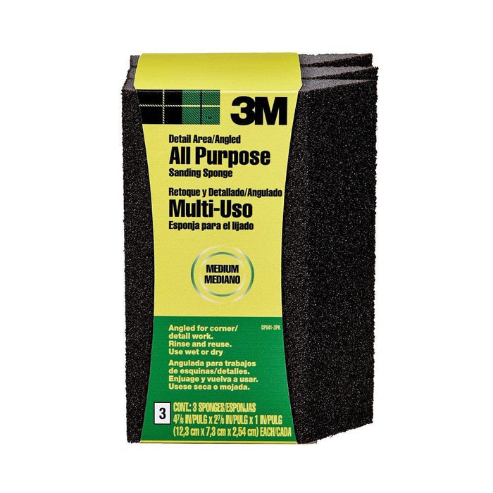 Sanding Sponge 80-Grit 4-7/8 in. 2-7/8 in. x 1 in. (3-Pack) Single Angle 3