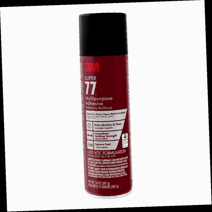 Spray Adhesive, Super 77, Multipurpose, Low VOC, 14 oz.