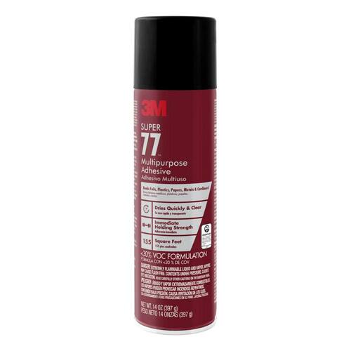 Spray Adhesive, Super 77, Multipurpose, Low VOC, 14 oz.