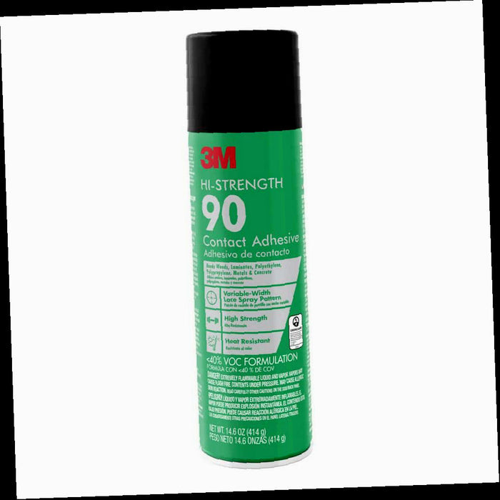 Spray Adhesive, Hi-Strength 90, Low VOC, 14.6 oz.