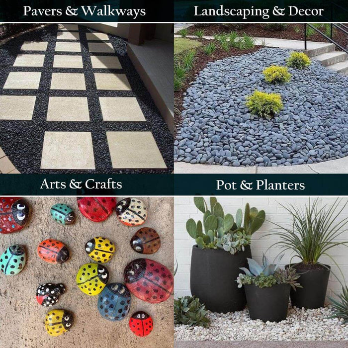 Landscape Rocks 1/4 in. - 1/2 in. Gravel Black 0.4 cu.ft. 30 lb 4