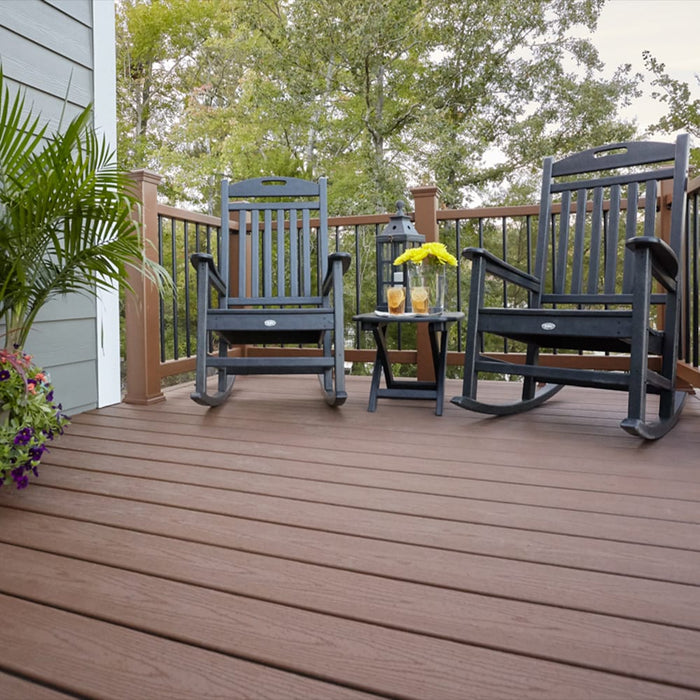 Composite Decking 1 in. x 6 in. x 8 ft. Saddle Square Edge Enhance Basics Board 8