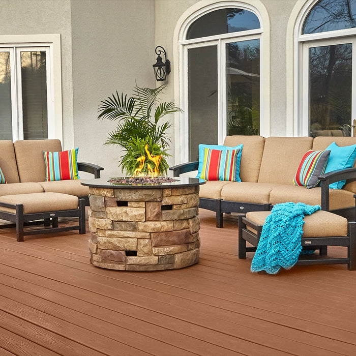 Composite Decking 1 in. x 6 in. x 8 ft. Saddle Square Edge Enhance Basics Board 9