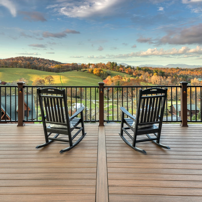Composite Decking 1 in. x 6 in. x 12 ft. Toasted Sand Grooved Edge Enhance Naturals Board 7