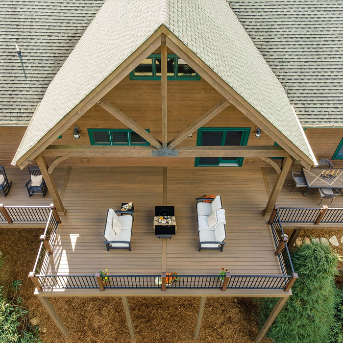 Composite Decking 1 in. x 6 in. x 12 ft. Toasted Sand Grooved Edge Enhance Naturals Board 6